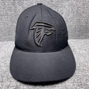 Atlanta Falcons Hat Cap Fitted Mens 7 3/8 Black NFL Football Reebok Wool